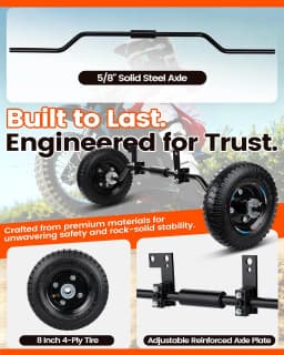 Dirt Bike Training Wheels For 49cc 50cc Universal For Razor MX125 MX350 MX400 For Yamaha PW50 TTR50 CRF50 XR50 Z50 Z50R Dirt Mini Bike Height Adjustable Sturdy Durable Heavy-Duty Build Iron