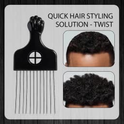 3Pcs Multi‑function Hair Styling Comb Kit Spray Detangler Brush Scalp Massage Cushion Brush Afro Hair Pick for Men Women