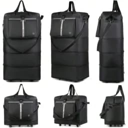 42 Inch Expandable Large Travel Duffel Bag With 5 360° Spinner Wheels & Lock & 2 Straps- Oxford Waterproof Foldable Suitcase Collapsible Luggage