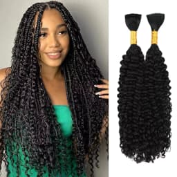 For Boho Braids 99J Burgundy Human Hair Deep Wave Human Braiding Hair 2 3 4 PCS Colored Bulk For Braiding No Weft Curly Human Hair Extensions
