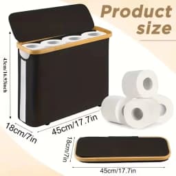 Toilet Paper Basket, Toilet Paper Organizer - The Ultimate Bathroom Storage With A Lid, Large Capacity Toilet Paper Holder That Can Hold 9 Rolls, Bathroom Toilet Paper Storage Cabinet, Toilet Paper Storage Container( Including Solid Air Fresheners)