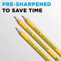 18ct Pencil Presharp Yellow: No. 2 Wood Cased, 1.0mm Point, Erasable, School Supplies for Kids, Ages 5+