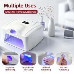 2‑in‑1 Auto‑Sensor UV LED Nail Dryer 78LED Dual Port for Single Finger Toe Full Hand Gel Curing Manicure Pedicure Home Salon