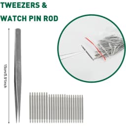 1Set Watch Repair Kit, 152pcs Watch Battery Replacement Tool Kit Including Band Link Remover, Case Back Opener, Screwdriver, Spring Bar, Resizing Tool, Watch Adjustment Tool Kit