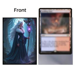 66X91mm 120pcs Clear Front & Matte Finish Back with Witch Standard Size Art Anime Card Sleeves for MTG/PTCG/TCG Game Top Loading Board Game Trading Card Protector