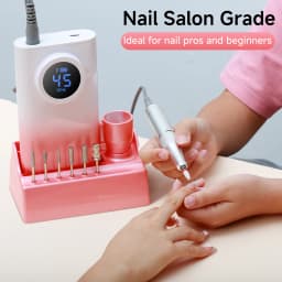 Rechargeable Nail Drill Machine, 45000RPM, 4500mAh Large‑Capacity Battery, Electric Nail File For Gel Nail Removal, Cuticle Removing, Callus Polishing, Manicure & Pedicure Tool For Beginners, Home & Salon Use