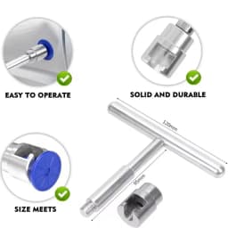 Metal T‑Handle Dent Puller Kit with 18Pcs Plastic Glue Tabs, Paintless Car Dent Repair Tool, Universal Auto Body Dent Removal Accessories