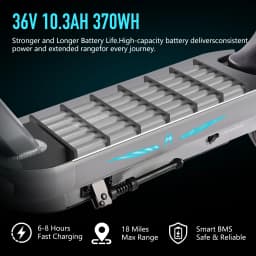 ZWHEEL ZSA PLUS Foldable Electric Scooter APP Control 800W Peak 25 MPH 36V10Ah Battery 18 Miles Suspension Shock Absorption Rear Disc Brakes 10'' Road Tires Turn Signals Hands-Free Unlock 4-Modes Lightweight Easy Carry Commuting Escooter US Stock