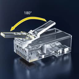 ZoeRax 200-Pack RJ45 Cat6 Pass Through Connector RJ45 Modular Plugs for CAT6 CAT5E Solid or Stranded FTP/UTP Cable