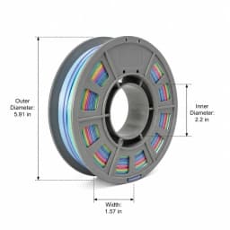High Precision 1.75mm Gradient PLA 3D Printer Filament Vibrant Rainbow Colors Smooth Layer Vacuum Packaging Consumables