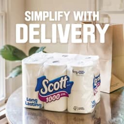 Septic-Safe Toilet Paper, 1-Ply Bathroom Tissue, 4 Rolls, 1,000 Sheets Per Roll, 4,000 Sheets Total, Everyday Household Use