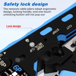 ZoeRax RJ45 CAT7 CAT6A Crimping Tool RJ45 Network Tool Kit for CAT6A CAT7 CAT5 CAT6 Connectors with Crimp Tool,Wire Stripper and Blades