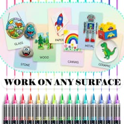 72/120/168/240/288/320/366/418 Colors Straight Liquid Acrylic Art Markers, Vivid Pigment, Paint Pens for Students, Artists & Hand-Painting Projects