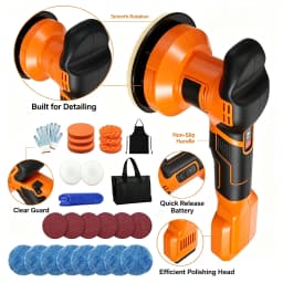 Cordless Car Buffer Polisher 5000RPM Random Orbital Polisher 8 Variable Speed Car Detailing Waxing For Dw 20V Battery Pin