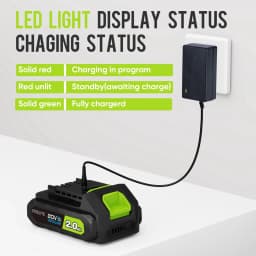 Deli 21V Cordless Leaf Blower 150MPH 600CFM with 2 Batteries and Charger Lightweight for Lawn Care Patio
