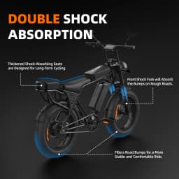 X5 20 Inch Fat Tire All‑Terrain Electric Bike, 1500W Peak Motor, 48V 15AH Removable Battery, Dual Disc Brake Adult E‑Bike for Off‑Road Beach Snow Commuting