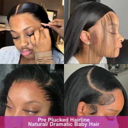 7x6 Human Hair Bone Straight Lace Front Human Hair Wig No Glue 40 46 Inch HD Lace Frontal Wig for Women Pre Plucked 200 Density