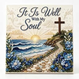 Sacred Hymn Pearl Art Kit Collection, Beginner-Friendly DIY Faith Inspired Craft Set, Religious Wall Hanging Decor, Handmade Spiritual Home Accent Gift