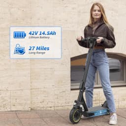 Electric Scooter, 500W Powerful Motor & 22MPH Top Speed, 28 Miles Range, Folding E Scooter with Dual Braking for Teens and Adults