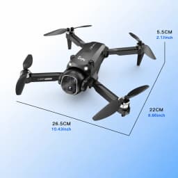 H26 Foldable RC Drone Quadcopter Portable RC Aircraft Equipped with Dual Cameras for High‑altitude Perspective Shooting, Outdoor Travel Flying Toy, Surprise Gift for Adults Kids Beginners, Halloween Christmas Thanksgiving Birthday Holiday Present