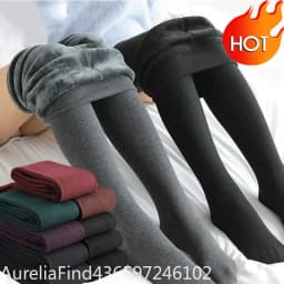 Women Fleece Lined Thermal Winter Tights Sheer Velvet Pantyhose Thick Warm Plush Inner Layer Leggings