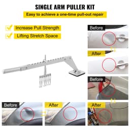 SucceBuy Dent Pull Bar 6 Claw Hook Dent Puller Single Leg Levelling Portable Dent Pull Bar Aluminum Alloy for Car Dent Repairing