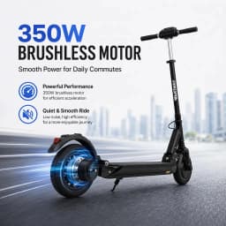 350W Folding Electric Scooter 25KM/H Max Speed 36V 7.5Ah Battery 8.5 Inch Shock‑Absorbing Tire Portable E‑Scooter for Adult Urban Commute