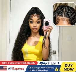 100% Human Hair Malaysian Remy Hair 40 42 Inch Deep Wave Kinky Curly Wigs Pre Plucked HD Transparent Lace 200 Density