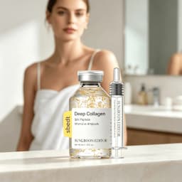 3pcs SUNGBOON EDITOR Glow Intensive Silk Peptide Ampoule, Copper Peptides Serum for Face with Collagen & Multi Peptides, Hydrating Korean Skincare Facial Serum for Smooth-Looking Skin, 1.35 fl oz