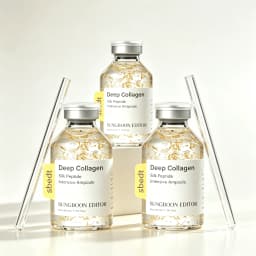 3pcs SUNGBOON EDITOR Glow Intensive Silk Peptide Ampoule, Copper Peptides Serum for Face with Collagen & Multi Peptides, Hydrating Korean Skincare Facial Serum for Smooth-Looking Skin, 1.35 fl oz