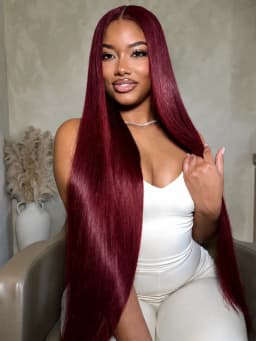 Burgundy 99J 13X6 HD Lace Front Wigs Human Hair Indian Bone Straight Human Hair Wig Pre Plucked Red Colored Lace Frontal Wigs