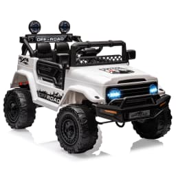 12V Kids Ride On Truck Car With Parent Remote, 3 Speeds, Spring Suspension, LED Lights, Music, Electric Toddler Toy