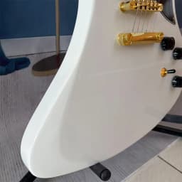 Local Warehouse, Unbranded Electric Guitar, White with Black Pickguard, Rock‑style, Suitable for Beginners and Intermediate Players, Holiday Gift, Free Shipping