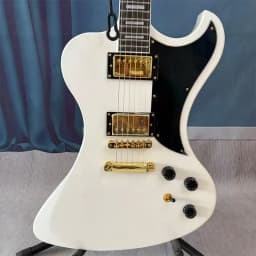 Local Warehouse, Unbranded Electric Guitar, White with Black Pickguard, Rock‑style, Suitable for Beginners and Intermediate Players, Holiday Gift, Free Shipping