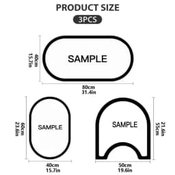 3pcs Set Vintage Bathroom Rug Set, Line Art Pattern, Absorbent Non-Slip Bath Mat, Bathroom U-Shaped Toilet/Pedestal Mat, 2.5mm Thickness Back To School Entryway Decor Bathroom Kitchen Decor