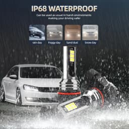 2PCS 16000LM 9006 LED Fog Lamp HB4 LED Fog Lights Bulbs Super Bright 6000K White Automobile Light Fanless Driving Lamp 3570 CSP Fit For Car Motors