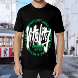 "Mindset Not Just A State Of Being" Letter Print Shirt, Trendy 90s Vintage Vibes T-Shirt, Unisex Gothic Streetwear Graphic Tee