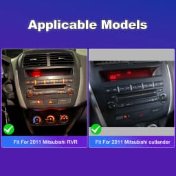 Android 13 Car Stereo GPS Navigation Head Unit 2+32G for Mitsubishi ASX 2010-2017 with Carplay Android Auto 10in Radio with Bluetooth WiFi FM/RDS SWC Split Screen + 4Led Backup Cam