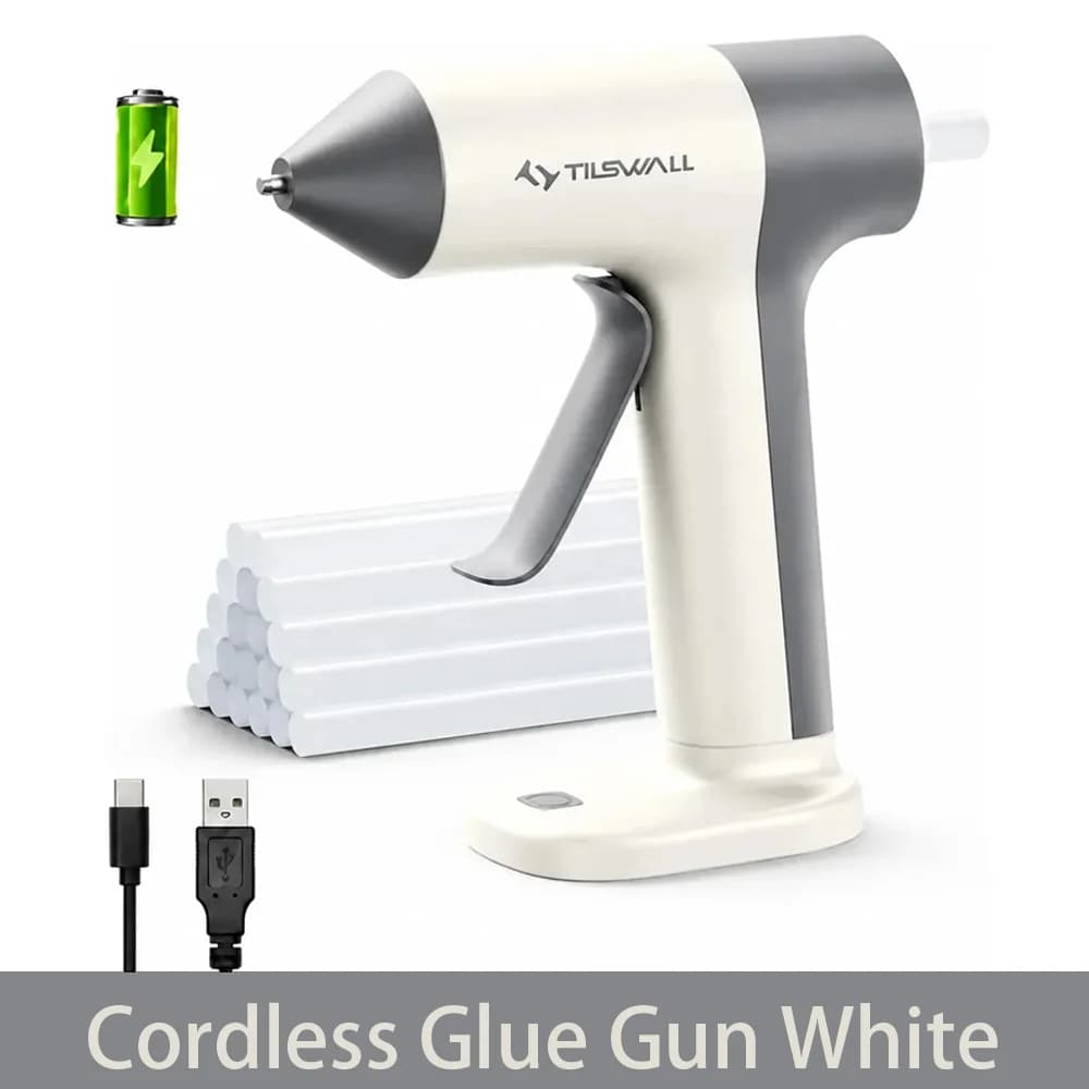 4V Cordless Hot Glue Gun Kit 30‑Second Fast Preheat Cordless Mini Glue Gun With 2000mAh Rechargeable Type‑C Battery Anti‑Drip Nozzle Includes 20 Glue Sticks