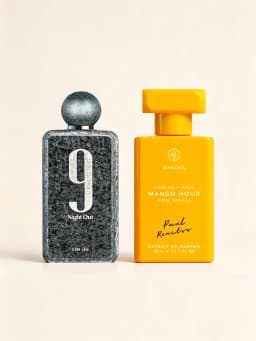 2PCS 9 PM Night Out & Oakcha Mango Hour Extrait De Parfum Gift Set, Unisex Long‑Lasting Oriental Tropical Fruity Gourmand Fragrance Collection