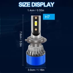 Roadsun Car LED Headlight Bulbs 120W 22000LM CANBUS Super Bright H7 High/Low Beam LED Car Headlamps 6000K DC12V 3570 CSP Chips Auto Light Bulbs Universal Fit For Car Motors
