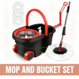 Premium Floor Spin Mop Bucket Set Self-Wringing Mop with Large Wheels and Soap Dispenser for Home Tiles 2026