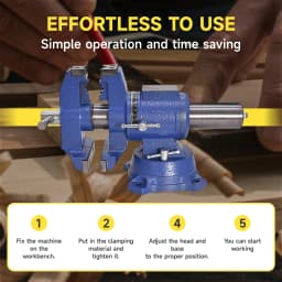 4-Inch Heavy-Duty Rotating Bench Vise with 360-Degree Swivel Base and Multi-Jaw Clamping