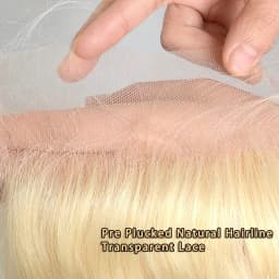4x4 Hd Lace Closure 613 Blonde Body Wave Brazilian Virgin Human Hair 16Inch Invisible Transparent Lace Pre plucked with baby Hair Natural Hairline Free Part.