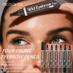 6PCS/SET Non Smudge Eyebrow Drawing Pen Set,Waterproof,Long-Lasting,Soft Balanced Color Payoff,Free Hand Easy Operation,Multiple Shade Selection,Liquid Brow Definer Collection Suitable For Daily Basic Eyebrow Styling Needs