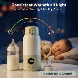 YKV 380ml Electric Heating Thermos Cup USB Charging 316 Stainless Steel Portable Baby Milk Warmer Constant Temperature Travel Water Bottle
