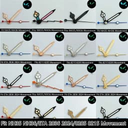 Luminous Watch Hands Blue‑Green & Green, High Quality Replacement Hands for NH35 NH36 ETA2824 2836 Miyota 8205 8215 Watch Movements