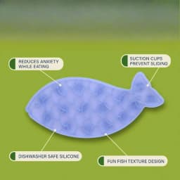 Silicone Blue Fish Cat Lick Mat