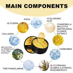 EELHOE 24K Gold Eye Mask Remove Dark Circles Improve Eye Bags Moisturizing Nourish Fade Lines Anti Aging Patches Eye Skin Care