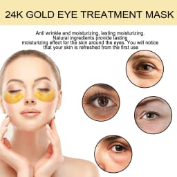 EELHOE 24K Gold Eye Mask Remove Dark Circles Improve Eye Bags Moisturizing Nourish Fade Lines Anti Aging Patches Eye Skin Care